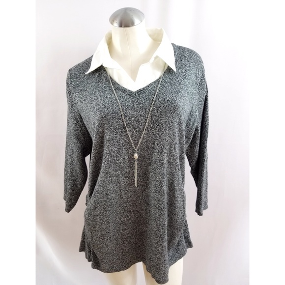 Studio Works Tops - Studio Works Size 1X Collared Knit Top